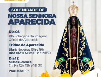 Imagem peregrina de Nossa Senhora Aparecida chega ao Santuário Perpétuo Socorro nesta terça (08)