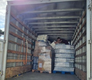 Três caminhões saem do Santuário Perpétuo Socorro para o RS com toneladas de doações