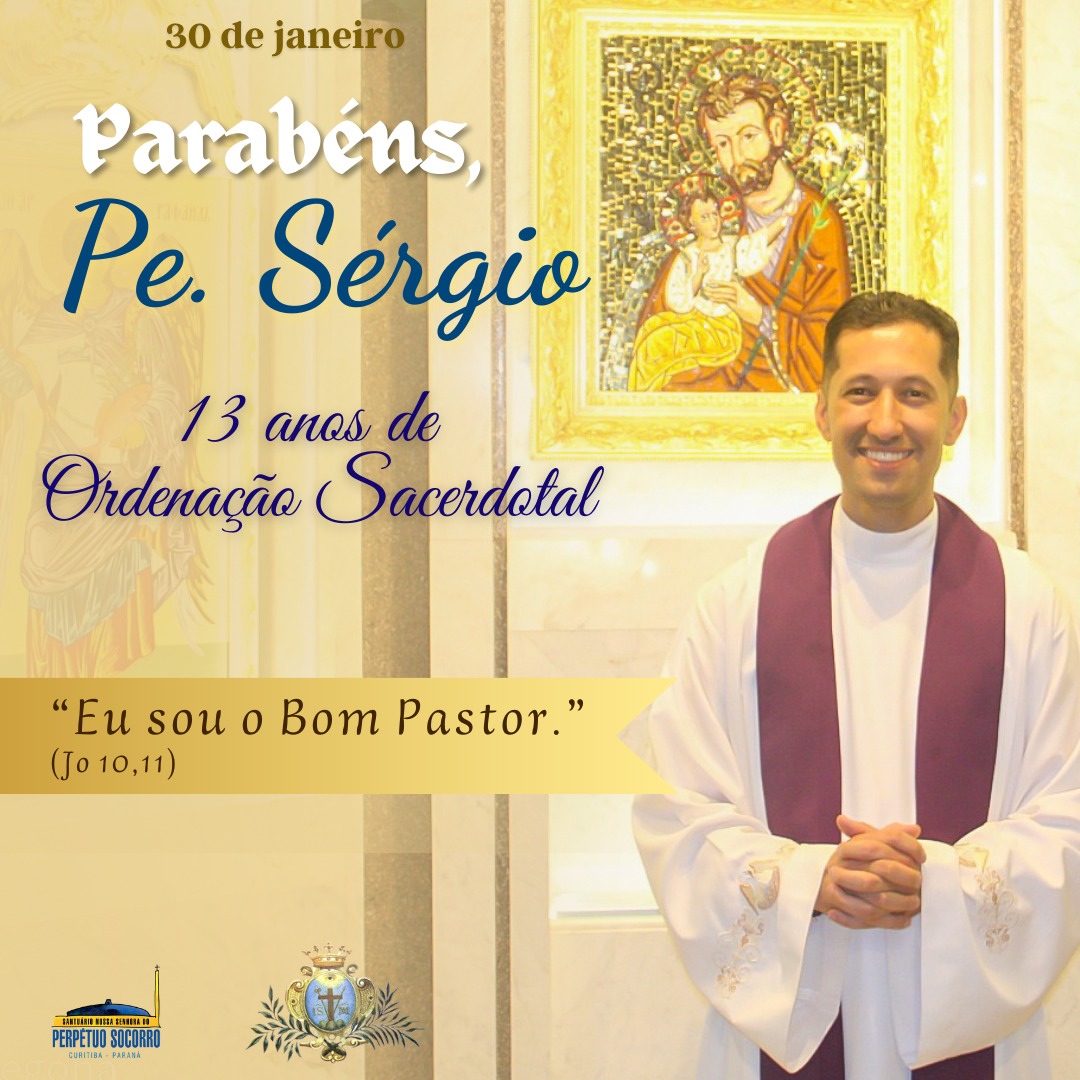 Padre Sergio Lima completa 13 anos de ordenação sacerdotal