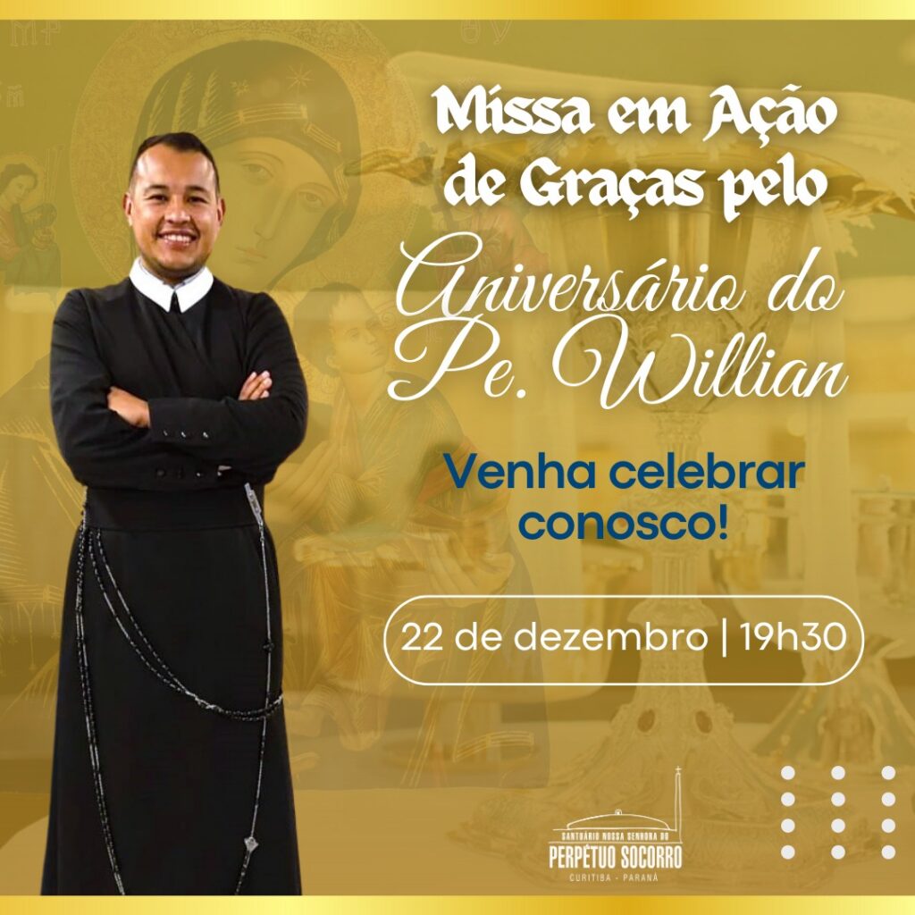 Missa em Ação de Graças pelo aniversário do Padre Willian Goiris, nesta quinta-feira (22) 9 2e108173d07680abfda0a1176c933119
