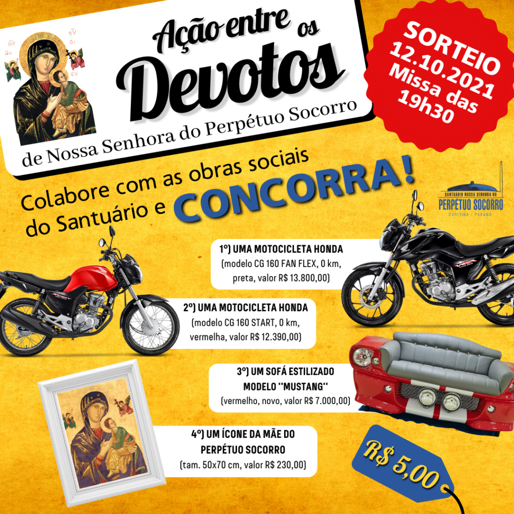 “Ação entre os Devotos” vai sortear quatro prêmios 8 5759b1a48a39980997f1a7ff96eb3df7