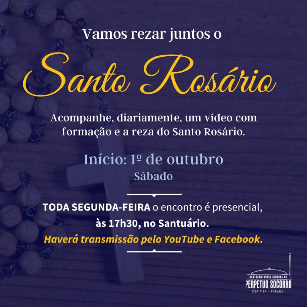 Mês do Rosário: reze no Santuário toda segunda, às 17h30 6 9d403a213b4c0539ab24ea7e4ee5e720