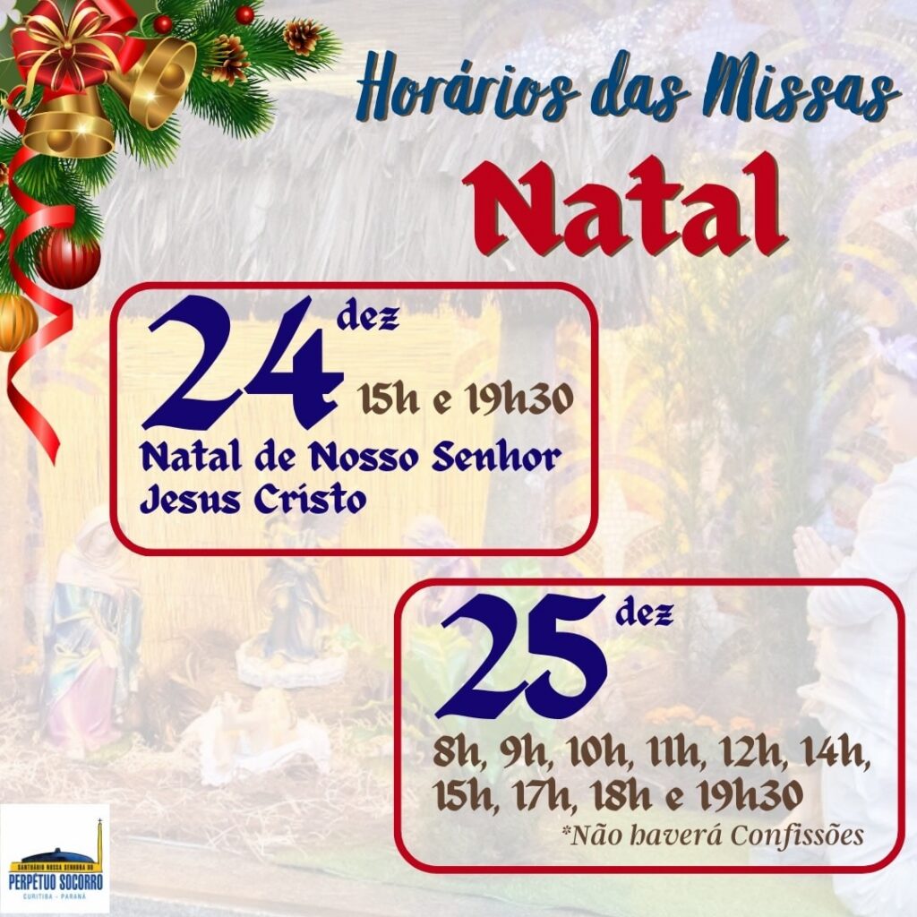 Natal: Horários das Missas no Santuário 7 bc7af760a251e85c8409311e3dd9d139