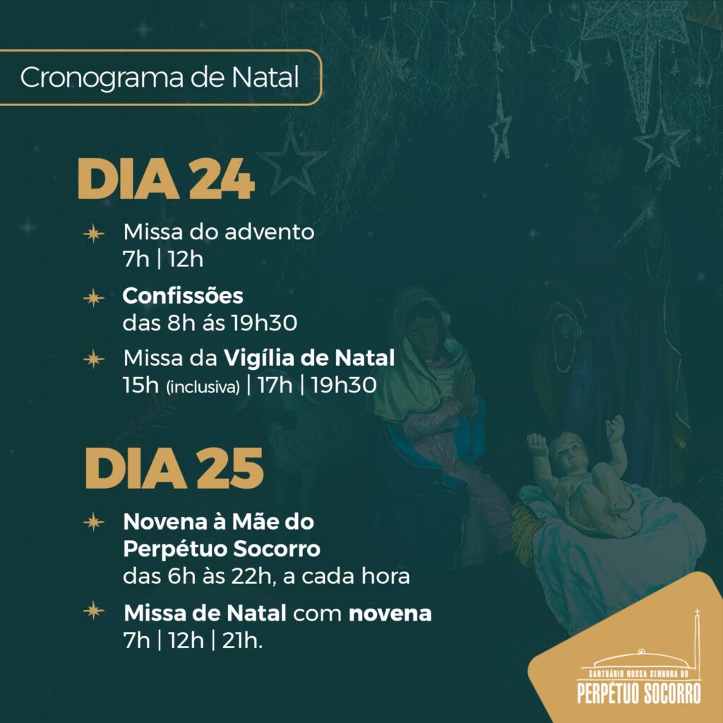 Santuário Perpétuo Socorro celebra Vigília de Natal com Missa Inclusiva e programação especial 2 c536b6de60f4711a15fac0b4c3d27c3b