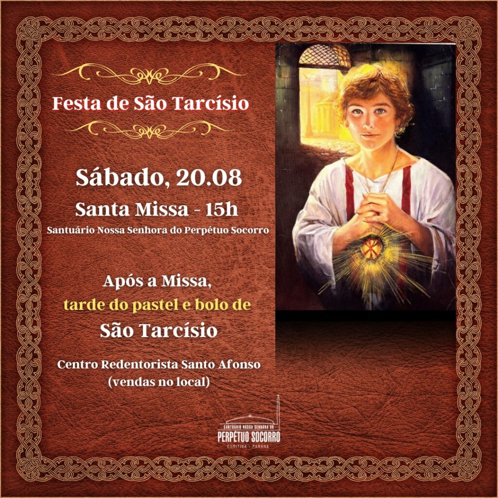 Santuário Nossa Senhora do Perpétuo Socorro celebra festa de São Tarcísio, padroeiro dos Coroinhas e Acólitos 2 ce86b56878e053169f94272946b870cb
