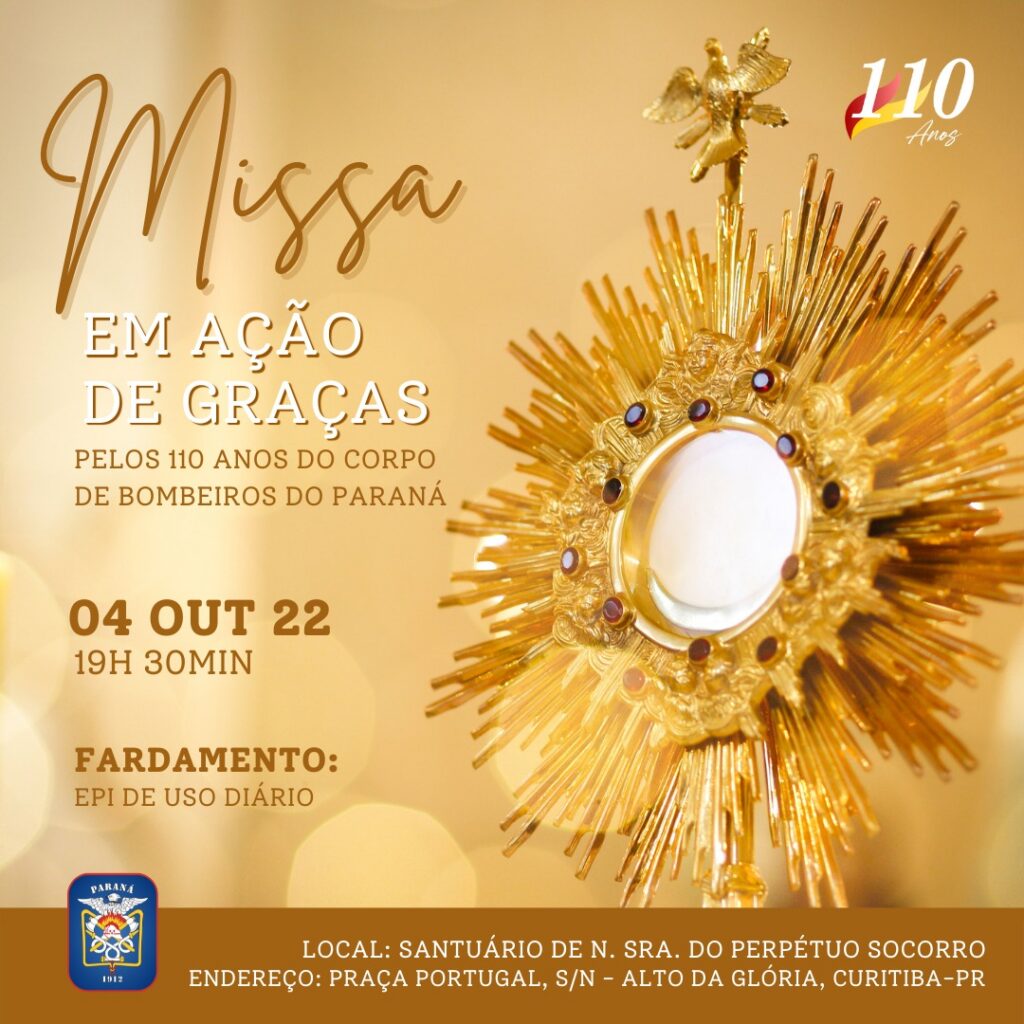 Missa em Ação de Graças comemora os 110 anos do Corpo de Bombeiros 5 d05e9f00040eecc2e69ec4345c2aad2d