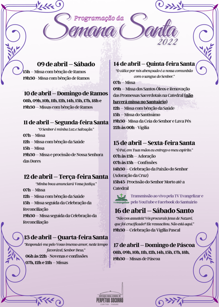 Santuário Perpétuo Socorro realiza programação especial para Semana Santa, no Alto da Glória 7 d66567952e3cd7b05f0f00cdf1e53cc5